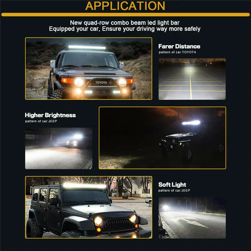 20" LED Work Light 12V 24V Quad Rows Led Bar Car Off road 4x4 Accessories For SUV 4WD ATV Truck Tractor Driving Lamp
20" LED Work Light 12V 24V Quad Rows Led Bar Car Off road 4x4 Accessories For SUV 4WD ATV Truck Tractor Driving Lamp