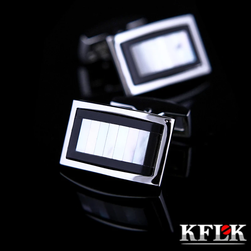 KFLK Jewelry shirt cufflinks for mens Brand Shell Black Cuff link Wholesale Buttons Wedding Male Gift High Quality guests
KFLK Jewelry shirt cufflinks for mens Brand Shell Black Cuff link Wholesale Buttons Wedding Male Gift High Quality guests