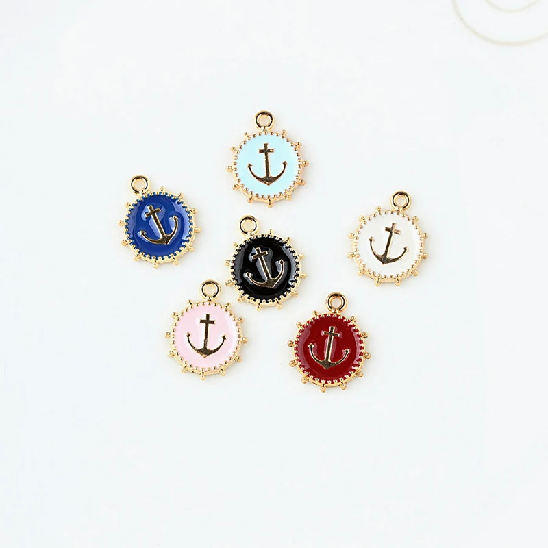 100pcs diy jewelry 14*17mm enamel berloque alloy gold-color rivet disc anchor charms pendant for bracelet necklace CH0035
100pcs diy jewelry 14*17mm enamel berloque alloy gold-color rivet disc anchor charms pendant for bracelet necklace CH0035
