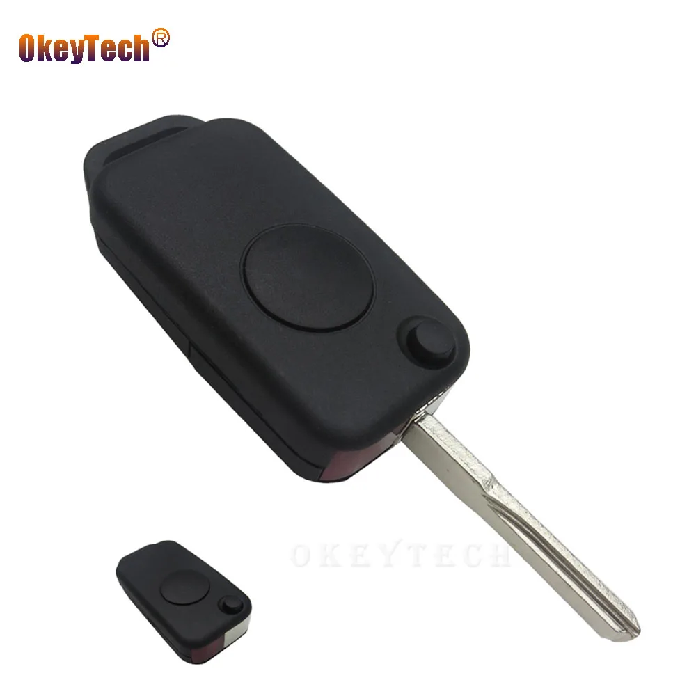 OkeyTech 1 Button Black Remote Blank Key Auto Car Cover Replacement Shell for Mercedes for Benz Accessories with 2 Track Blade
OkeyTech 1 Button Black Remote Blank Key Auto Car Cover Replacement Shell for Mercedes for Benz Accessories with 2 Track Blade