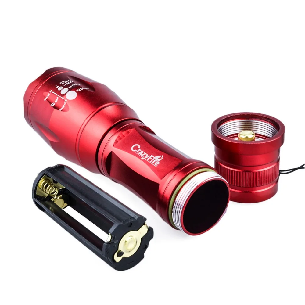 Zoomable Cree Led Flashlight Torch Lamp Light with CREE XML T6 2000lm Powered by AAA or 1x18650 Battery for Hunting Fishing
Zoomable Cree Led Flashlight Torch Lamp Light with CREE XML T6 2000lm Powered by AAA or 1x18650 Battery for Hunting Fishing