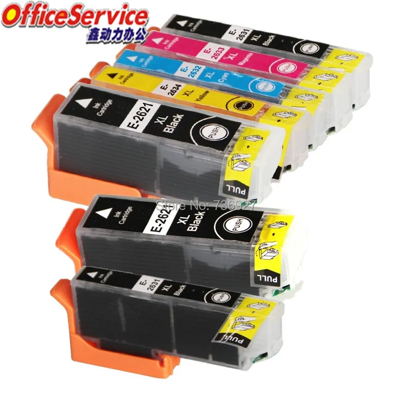 7X Compatible Ink Cartridge 26XL T2621 T2631 For Epson XP-510 XP-605 XP-610 XP-615 XP-700 XP-710 XP-800 XP-810 printer
7X Compatible Ink Cartridge 26XL T2621 T2631 For Epson XP-510 XP-605 XP-610 XP-615 XP-700 XP-710 XP-800 XP-810 printer