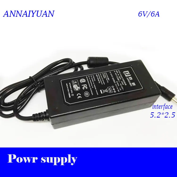 5 pcs /lot black 36 W 235 g switching power monitor power 6V 6A charger power adapter 5.5*2.5 mm power adapter supply
5 pcs /lot black 36 W 235 g switching power monitor power 6V 6A charger power adapter 5.5*2.5 mm power adapter supply