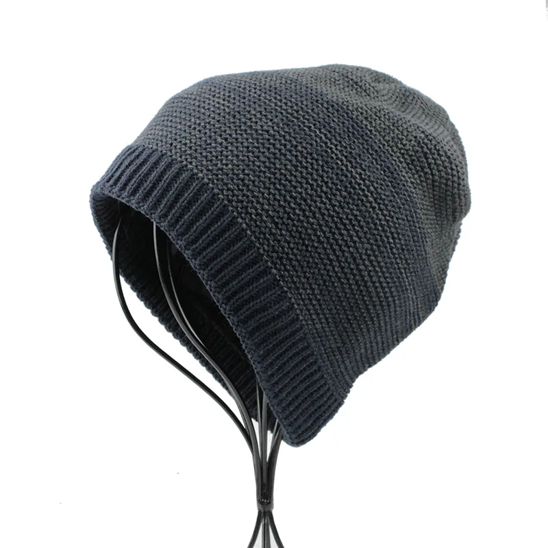 [FETSBUY] зимняя шапка вязаные шапки мужская в стиле хип-хоп вязаный капот для