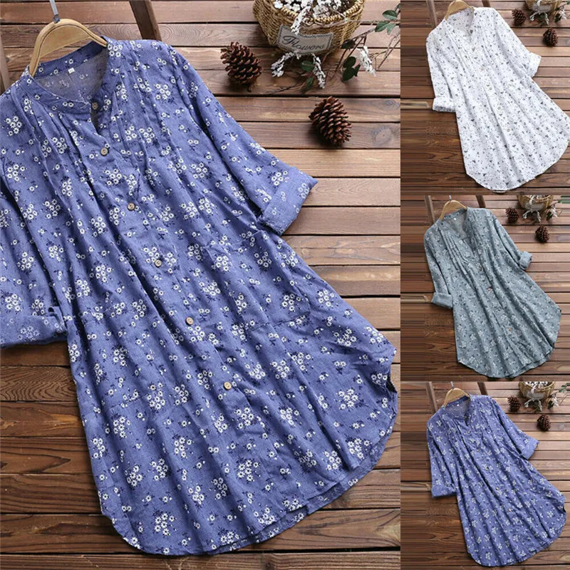 Women Summer Baggy Tunic Top Shirt 2019 New Female Floral Printed Vintage Long Sleeve Blouse Sexy V-neck Casual Plus Size Blouse
Women Summer Baggy Tunic Top Shirt 2019 New Female Floral Printed Vintage Long Sleeve Blouse Sexy V-neck Casual Plus Size Blouse