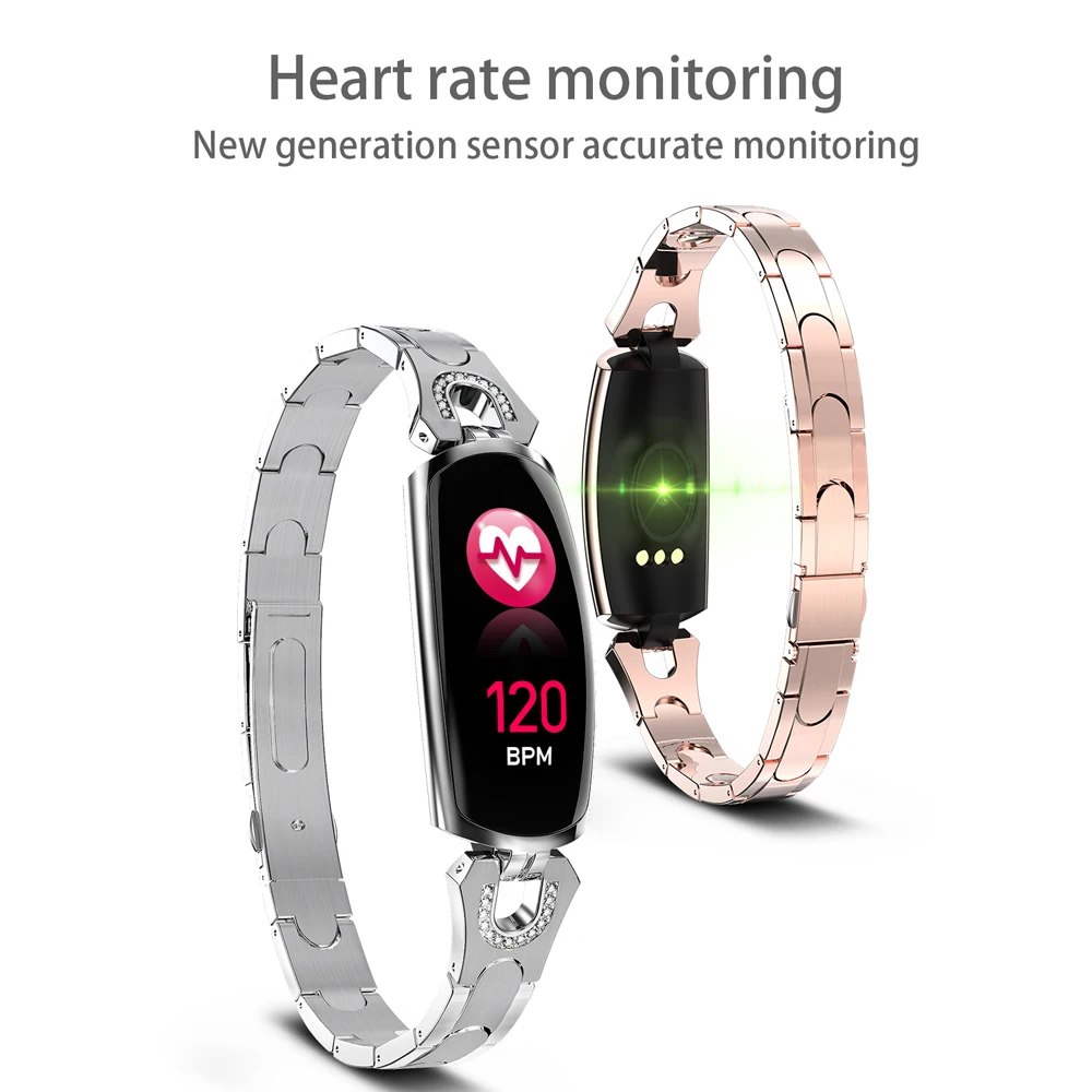 Women Smart Bracelet Heart Rate Monitor Reminder menstrual period Fitness Tracker Smartwatch connect Android IOS Gift for women
Women Smart Bracelet Heart Rate Monitor Reminder menstrual period Fitness Tracker Smartwatch connect Android IOS Gift for women