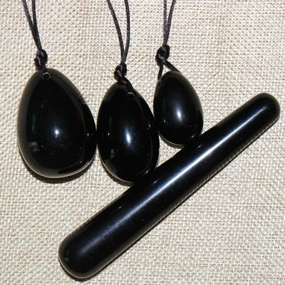 3 PC /set black yiu quartz crystal egg and rope Yoni egg massage tool pelvic kegel sport vaginal contractions.
3 PC /set black yiu quartz crystal egg and rope Yoni egg massage tool pelvic kegel sport vaginal contractions.