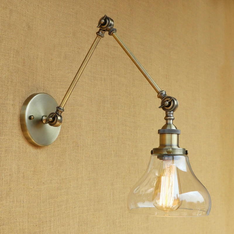 Vintage industry Loft E27 wall light wall lamp CLEAR GLASS lampshade free adjust long swing arms for living room restaurant bar
Vintage industry Loft E27 wall light wall lamp CLEAR GLASS lampshade free adjust long swing arms for living room restaurant bar