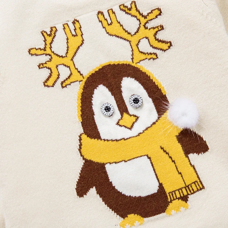 2018autumn and winter new style.Korean version children's sweater cartoon cute penguin.Kids top .Baby clothes |
