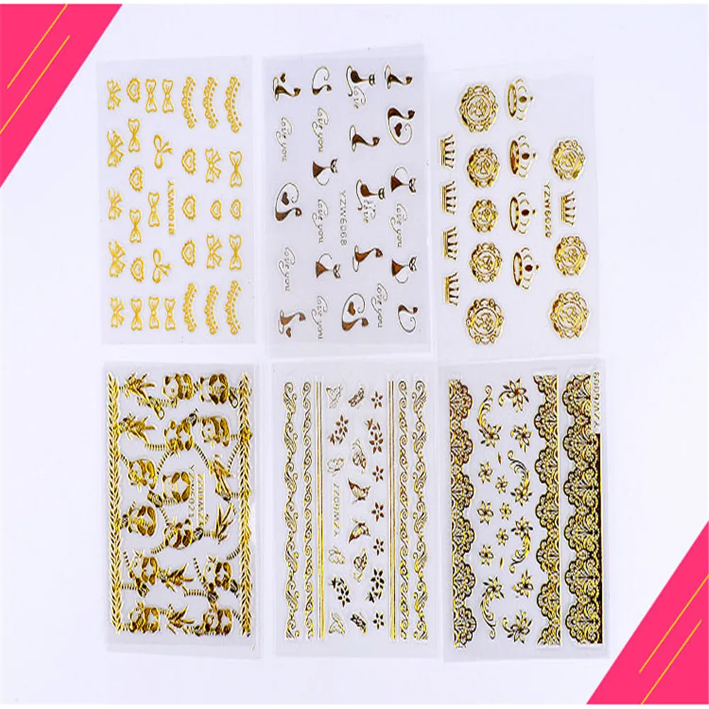 21 Sheets Gold 3D Adhesive Flower Nail Art Stickers Hollow Stripe Love Heart Decals Mixed Manicure Designs Nail Tips Decorations
21 Sheets Gold 3D Adhesive Flower Nail Art Stickers Hollow Stripe Love Heart Decals Mixed Manicure Designs Nail Tips Decorations