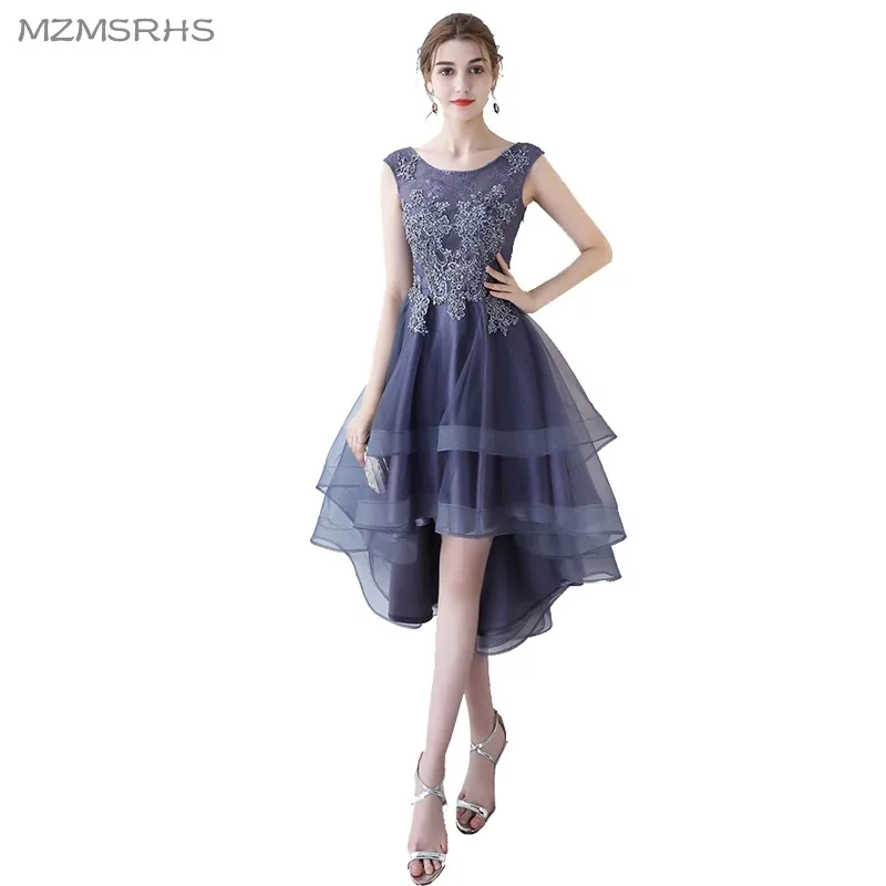 MZMSRHS 2018 Hi-Lo Sleeveless A Line Evening Dresses with Appliques Elegant Prom Formal Dress Evening Gown Robe De Soiree
MZMSRHS 2018 Hi-Lo Sleeveless A Line Evening Dresses with Appliques Elegant Prom Formal Dress Evening Gown Robe De Soiree