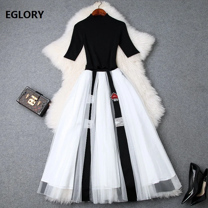 Women's Set Suit 2019 Summer Autumn Fashion Skirt Suit Ladies High Quality Knitted Black Pullovers+Beading Long Maxi Skirt Set
Women's Set Suit 2019 Summer Autumn Fashion Skirt Suit Ladies High Quality Knitted Black Pullovers+Beading Long Maxi Skirt Set