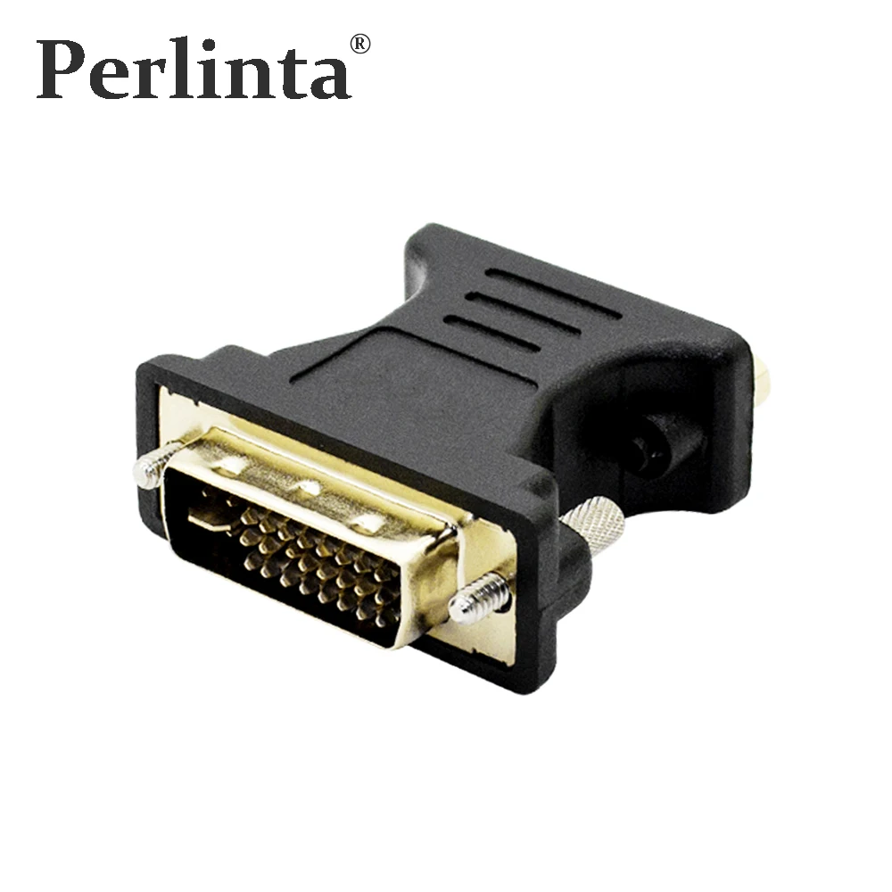 Perlinta DVI to VGA adapter 24 +5 Male To Female Converter Adapter for PC Laptop|Кабели DVI| |