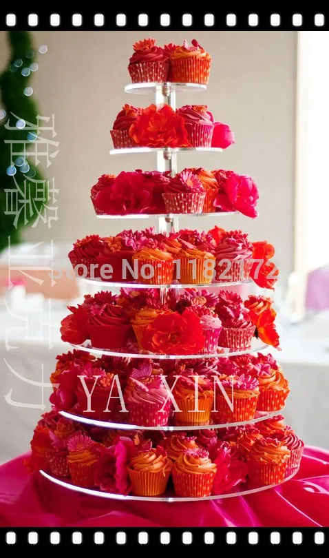 7 Tier Round Beautiful Acrylic Cupcake Stands Party / Wedding / Festival Supplies Cake Display Shelf wedding decoration
7 Tier Round Beautiful Acrylic Cupcake Stands Party / Wedding / Festival Supplies Cake Display Shelf wedding decoration