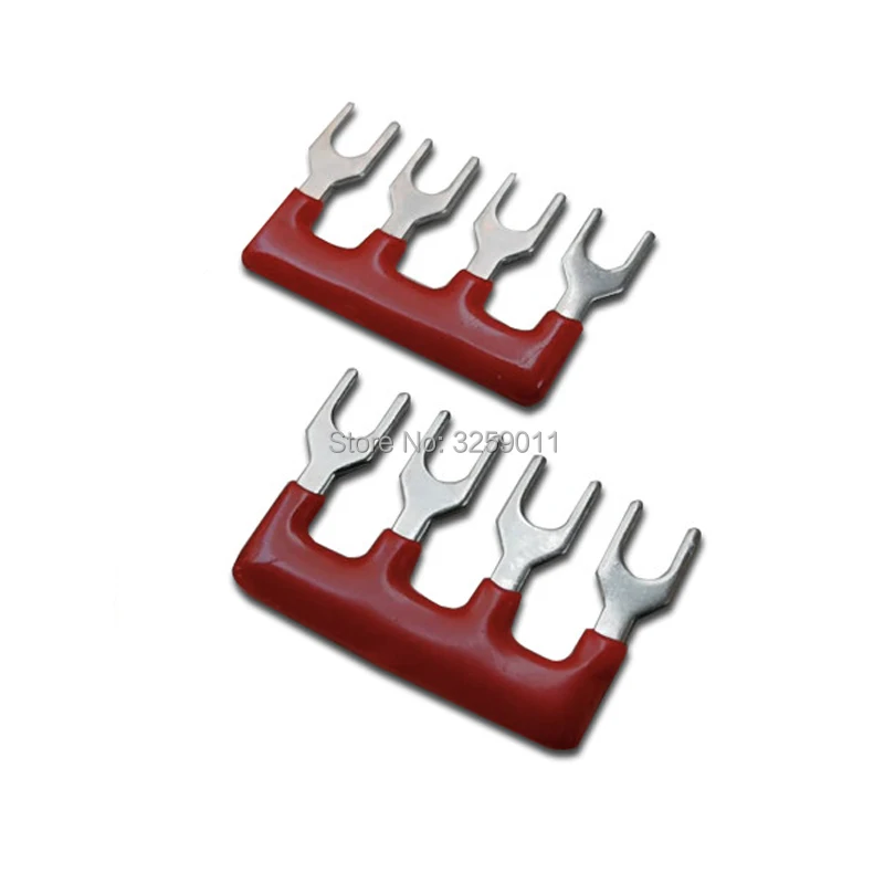 50PCS TB1504 TBD-15A Suyep 4 Positions 15A Wire Connector Pre Insulated Fork Type Barrier Spades Terminal Strip Jumper Block red
50PCS TB1504 TBD-15A Suyep 4 Positions 15A Wire Connector Pre Insulated Fork Type Barrier Spades Terminal Strip Jumper Block red