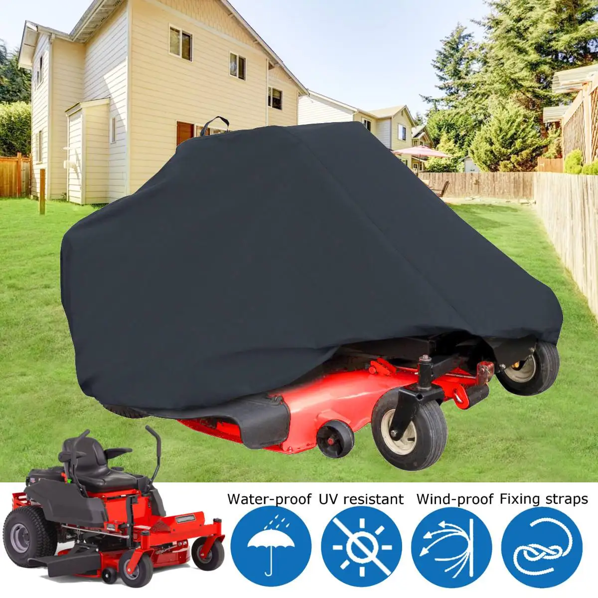 206x121x112cm Lawn Mower Dustproof Cover Waterproof UV protection protector Accessories for Lawn mower Dust Proof Cover Polyeste
206x121x112cm Lawn Mower Dustproof Cover Waterproof UV protection protector Accessories for Lawn mower Dust Proof Cover Polyeste