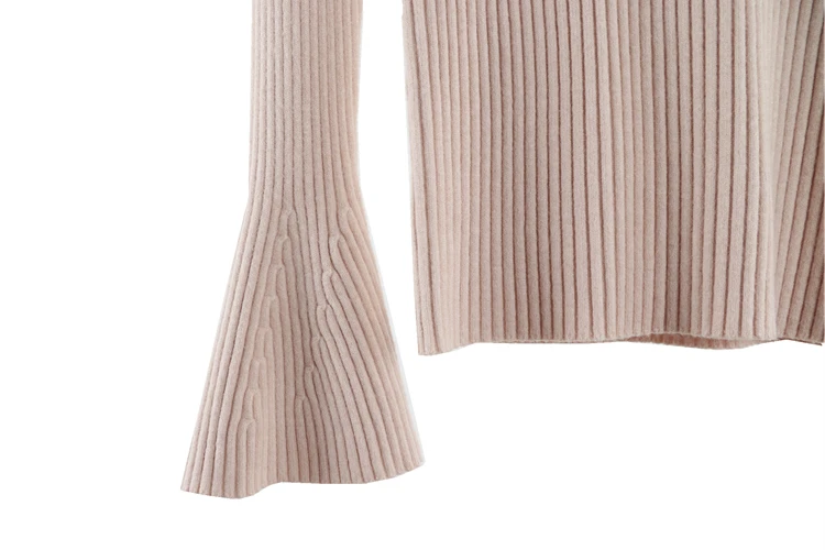 Vintage Bell Sleeve Sweater Women Retro Half High Neck Flare Sleeve Pullover Jumper Female Elastic Slim Waist Knitted Sweaters
Vintage Bell Sleeve Sweater Women Retro Half High Neck Flare Sleeve Pullover Jumper Female Elastic Slim Waist Knitted Sweaters
