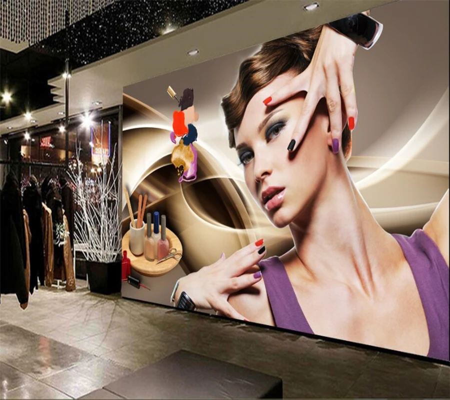 Фотообои beibehang на заказ 3d для салона красоты маникюра постер с инструментами фон