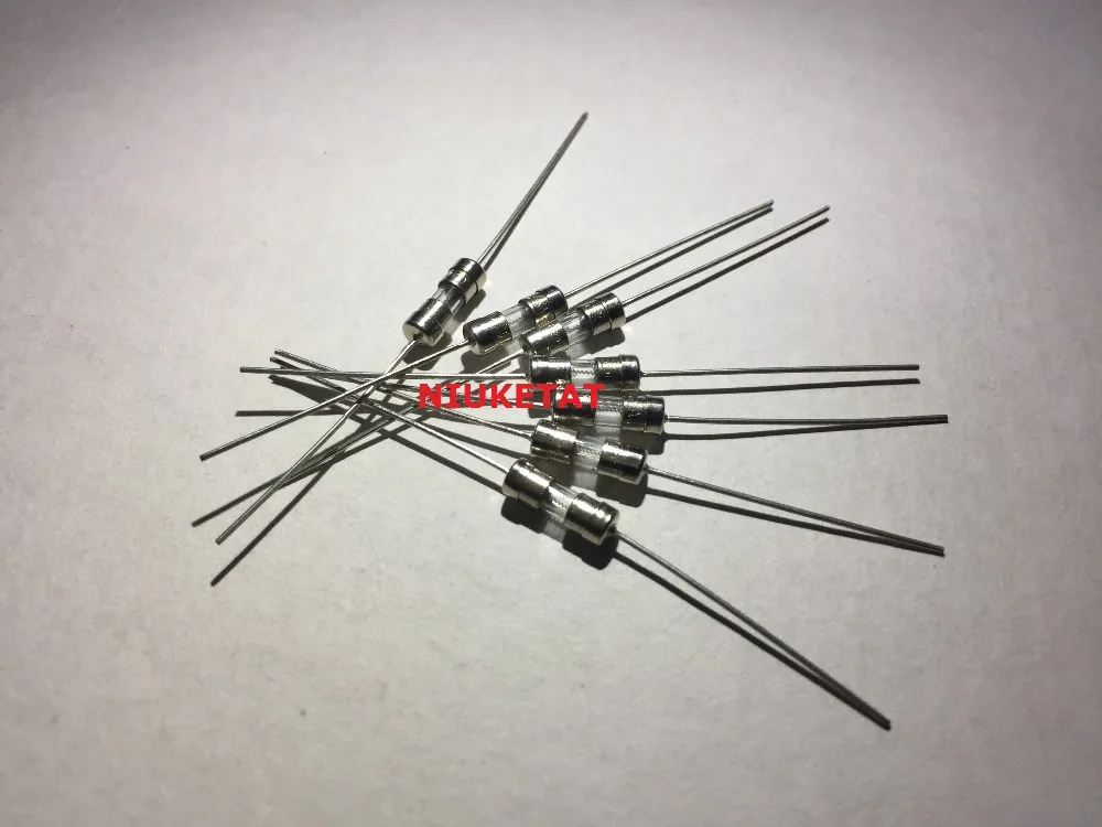 

NIUKETAT 100pcs 3.6*10mm T1.6A 250V slow Axial fuse Glass Tube with lead wire 3.6*10 T1.6A 250V slow fuse New and original