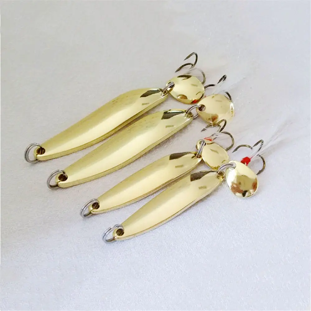 1pcs 5g 7g 10g 13g Metal Gold Sequins Fishing Lures Wobbles Spinner Spoon baits Hard Baits With Feather Bass Fishing Tools
1pcs 5g 7g 10g 13g Metal Gold Sequins Fishing Lures Wobbles Spinner Spoon baits Hard Baits With Feather Bass Fishing Tools
