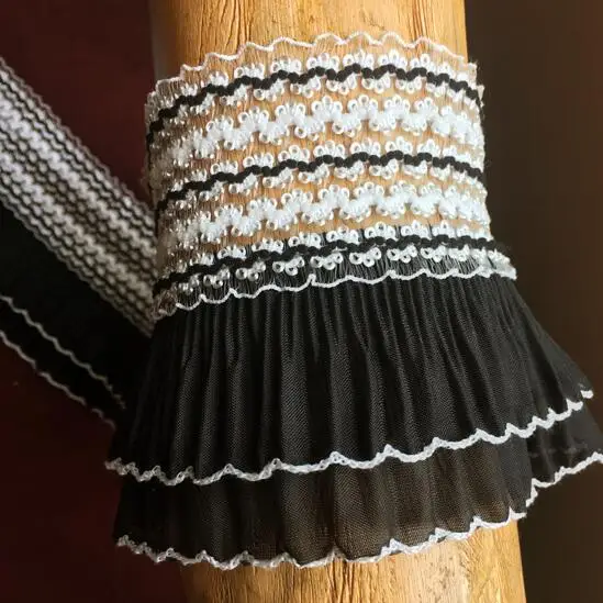 10Yards Sewing Craft Beautiful Ruffle Lace Trimming Rippled Skirt Collar Accessories 10cm Elastic Fold Chiffon Pleated Fabric
10Yards Sewing Craft Beautiful Ruffle Lace Trimming Rippled Skirt Collar Accessories 10cm Elastic Fold Chiffon Pleated Fabric