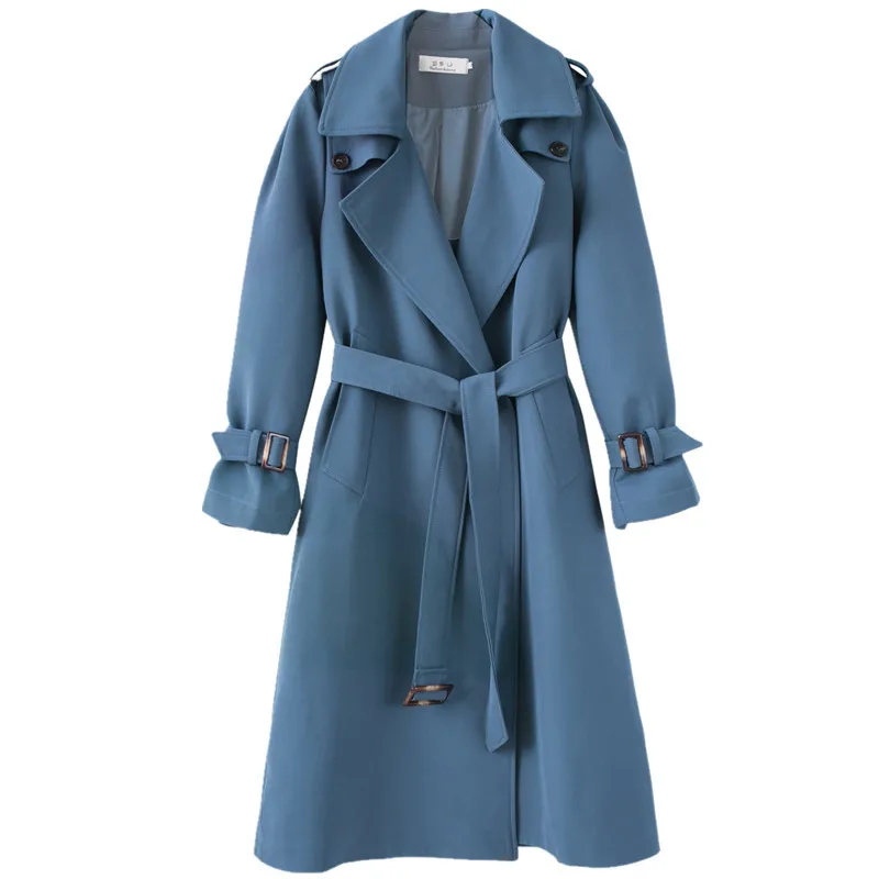 Spring Autumn Fashion Women Trench Coat 2019 new Casual Solid Color Long-Sleeve Pocket Long Loose Windbreaker Female Outerwear
Spring Autumn Fashion Women Trench Coat 2019 new Casual Solid Color Long-Sleeve Pocket Long Loose Windbreaker Female Outerwear