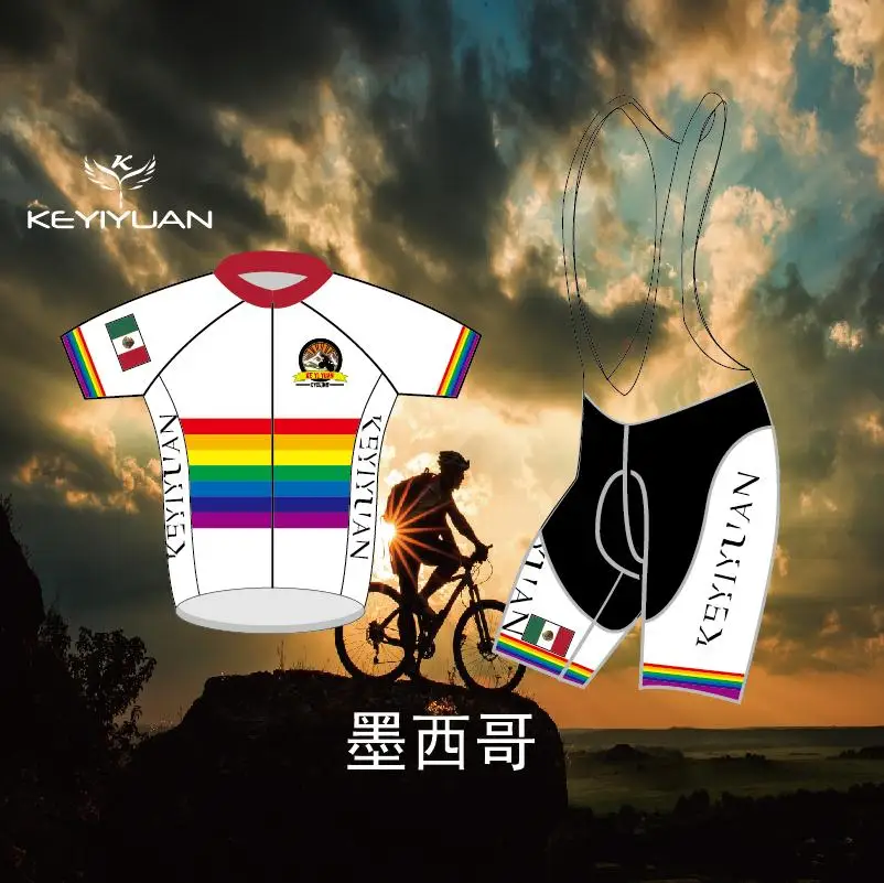 KEYIYUAN Rainbow Flag Design Fast Dry Breathable Riding Cycling Shirt Summer Shirt Men's Bike Racing Top Bike Cycling Clothing
KEYIYUAN Rainbow Flag Design Fast Dry Breathable Riding Cycling Shirt Summer Shirt Men's Bike Racing Top Bike Cycling Clothing