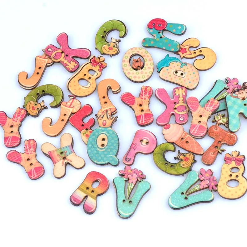 50pcs 20-40mm Random Mixed Cartoon Letter/alphabet Wooden decorative Buttons For Sewing Scrapbooking Crafts MT1528
50pcs 20-40mm Random Mixed Cartoon Letter/alphabet Wooden decorative Buttons For Sewing Scrapbooking Crafts MT1528