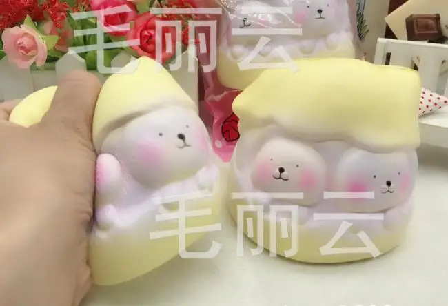 10 шт Редкие мягкий при нажатии jumbo см кукла "Медуза" слоеный торт мягкая еда