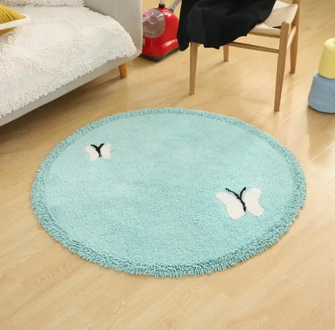 120cm Diameter Cotton Polyester Ground Mat Anti-slip Floor Mat Decoration Doormat Finished Carpet Living Room Bedroom Use
120cm Diameter Cotton Polyester Ground Mat Anti-slip Floor Mat Decoration Doormat Finished Carpet Living Room Bedroom Use