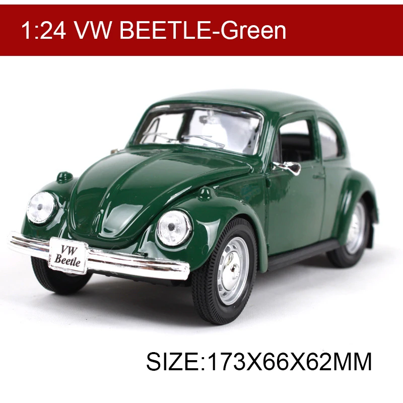 Модель металлического гоночного автомобиля Maisto VW Beetle Green 1:24 коллекционные модели