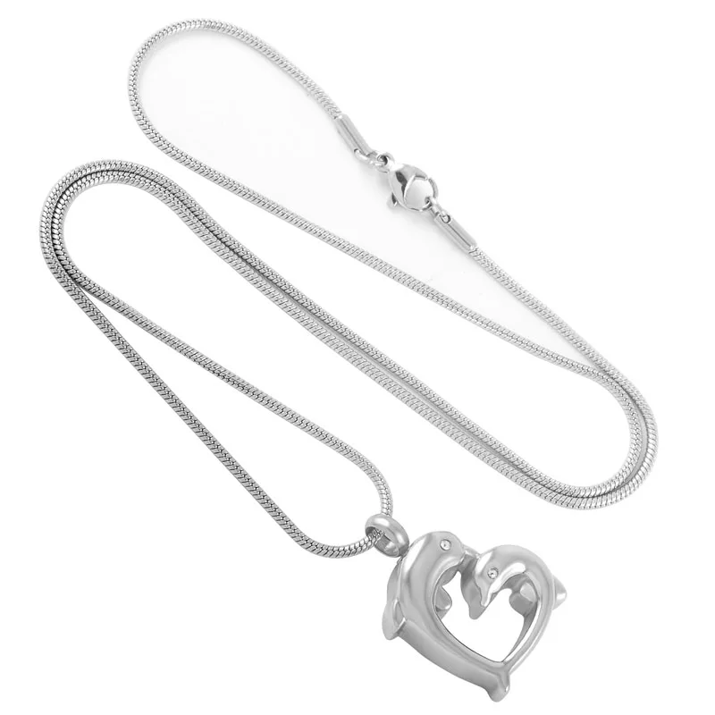 IJD9150 Double Dolphin Stainless Steel Memorial Urn Necklace Hold Animal Ashes Keepsake Holder Pet Cremation Jewelry Pendants
IJD9150 Double Dolphin Stainless Steel Memorial Urn Necklace Hold Animal Ashes Keepsake Holder Pet Cremation Jewelry Pendants