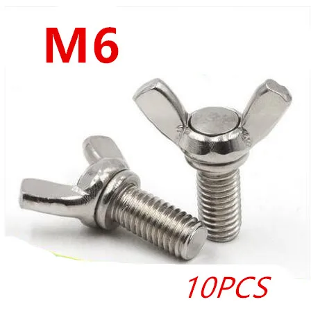 10PCS/Lot M6*10/12/16/20/25/30/35/40/45/50/55mm 304 Stainless Steel Butterfly Blot Wing Screw Clow Blot
10PCS/Lot M6*10/12/16/20/25/30/35/40/45/50/55mm 304 Stainless Steel Butterfly Blot Wing Screw Clow Blot