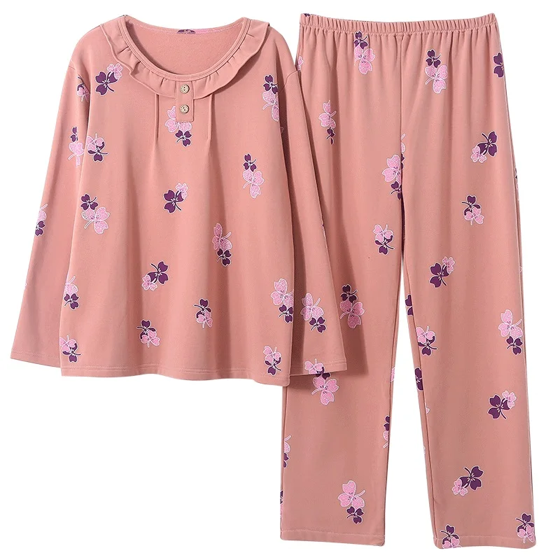 Women's Cotton Pajamas Spring Autumn Home Suit Sleepwear Pajama Sets Long Sleeve Pajamas for Women Cotton Can Be Worn Outside
Women's Cotton Pajamas Spring Autumn Home Suit Sleepwear Pajama Sets Long Sleeve Pajamas for Women Cotton Can Be Worn Outside
