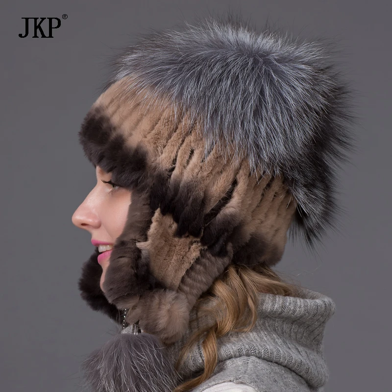 Genuine Rex Rabbit Fur Hat Knitted For silver fox Fur Cap Winter Warm Women Rabbit Fur Hat
Genuine Rex Rabbit Fur Hat Knitted For silver fox Fur Cap Winter Warm Women Rabbit Fur Hat