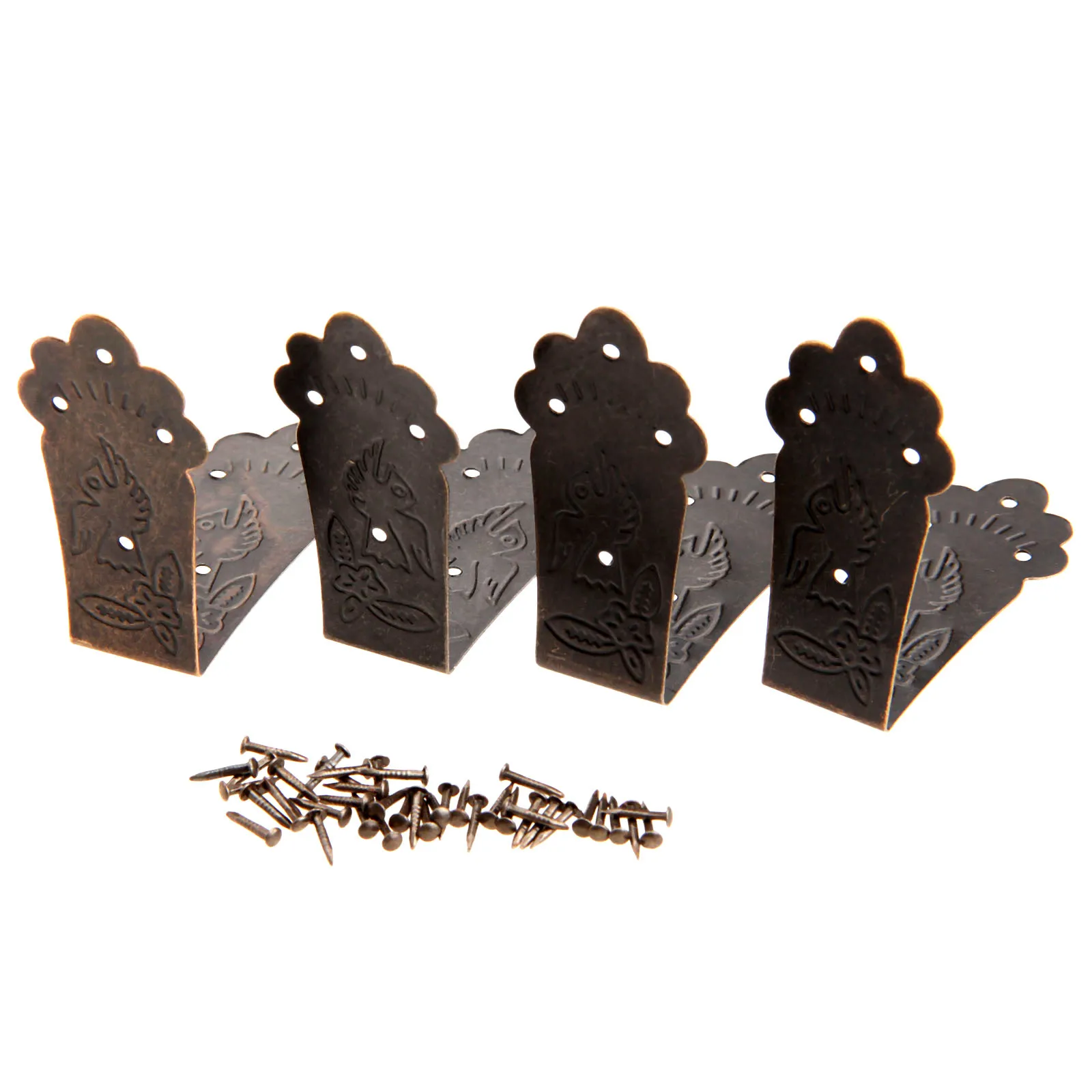 4Pcs Vintage Luggage Box Corner Protector Flower Corners Brackets Decorative Furniture Decoration Box Corner Furniture Fittings
4Pcs Vintage Luggage Box Corner Protector Flower Corners Brackets Decorative Furniture Decoration Box Corner Furniture Fittings