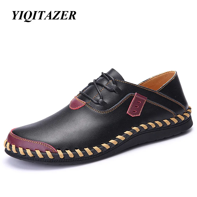 YIQITAZER 2018 Spring Fashion New Man Leather Shoes Casual,Rubber Soles Quality Leather Flats Mens Boat Shoes Black Brown
YIQITAZER 2018 Spring Fashion New Man Leather Shoes Casual,Rubber Soles Quality Leather Flats Mens Boat Shoes Black Brown