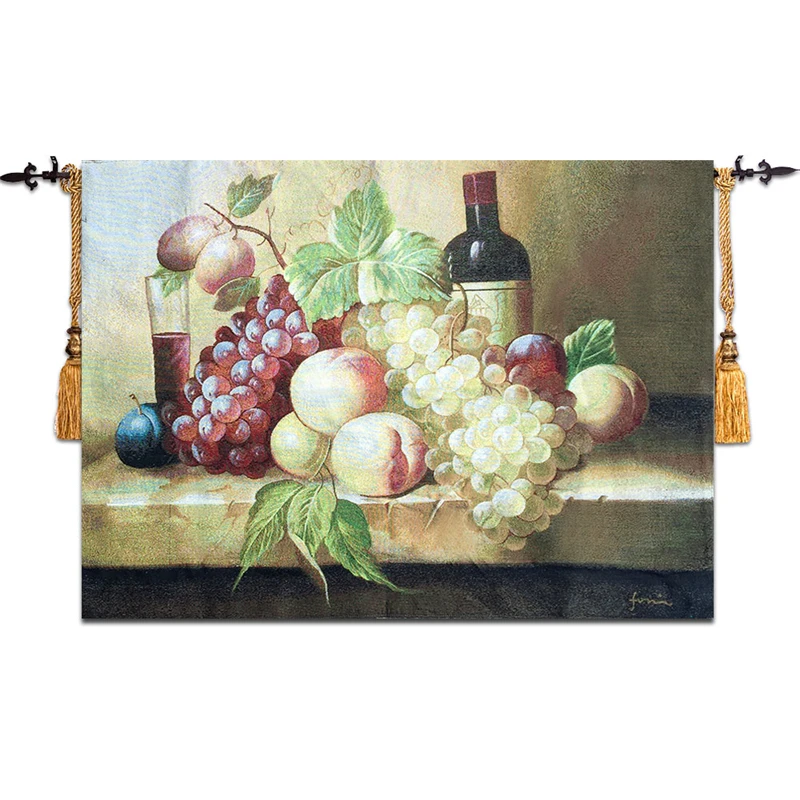 Belgian jacquard tapestry hanging paintings in modern restaurants Fruit grapes wine 58x80cm
Belgian jacquard tapestry hanging paintings in modern restaurants Fruit grapes wine 58x80cm