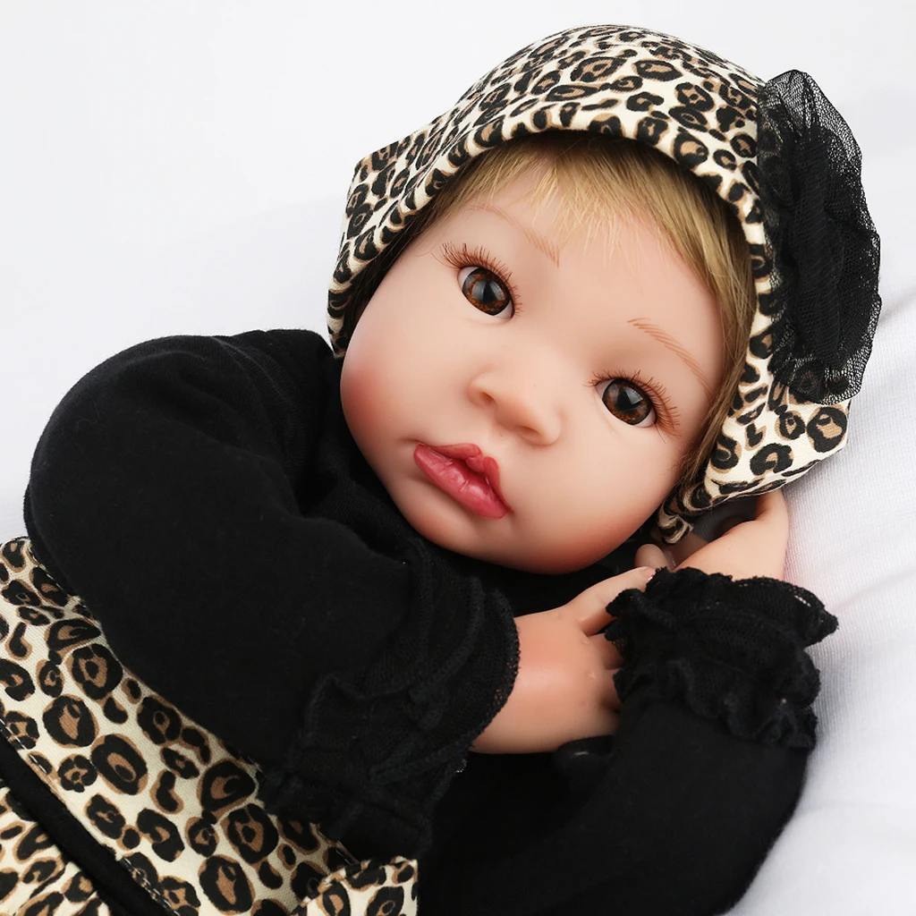 52cm 20inch Reborn Baby Soft Vinyl Cotton Body Doll Realistic Newborn Doll in Balck Clothes Kids Toys Gifts
52cm 20inch Reborn Baby Soft Vinyl Cotton Body Doll Realistic Newborn Doll in Balck Clothes Kids Toys Gifts