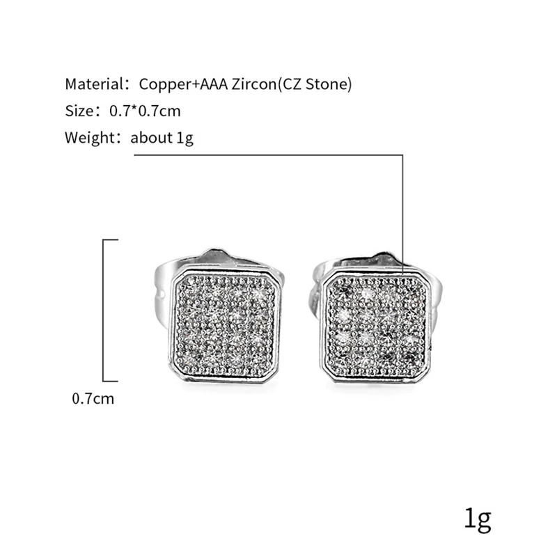 Zircon Square Shape Stud Earring For Women Luxury Silver-color CZ Stone Crystal Double Small Earring Fashion Jewelry Charms
Zircon Square Shape Stud Earring For Women Luxury Silver-color CZ Stone Crystal Double Small Earring Fashion Jewelry Charms