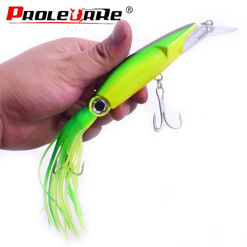 1Pcs 23cm 44g Big Squid Fishing Lures Deep Sea Bass Lure Silicone Skirt Artificial Wobbler Fish Swim Bait Diving Fishing tackle
1Pcs 23cm 44g Big Squid Fishing Lures Deep Sea Bass Lure Silicone Skirt Artificial Wobbler Fish Swim Bait Diving Fishing tackle