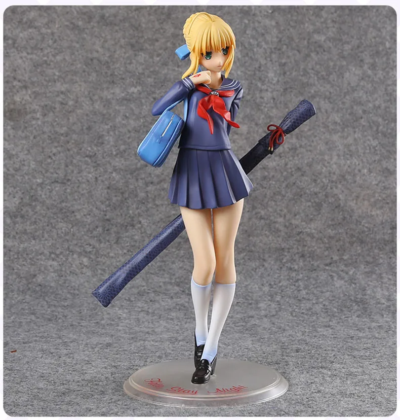 Аниме Fate/stay night школьная форма мастер Arturia Sabar ПВХ сексуальная фотофигурка модели