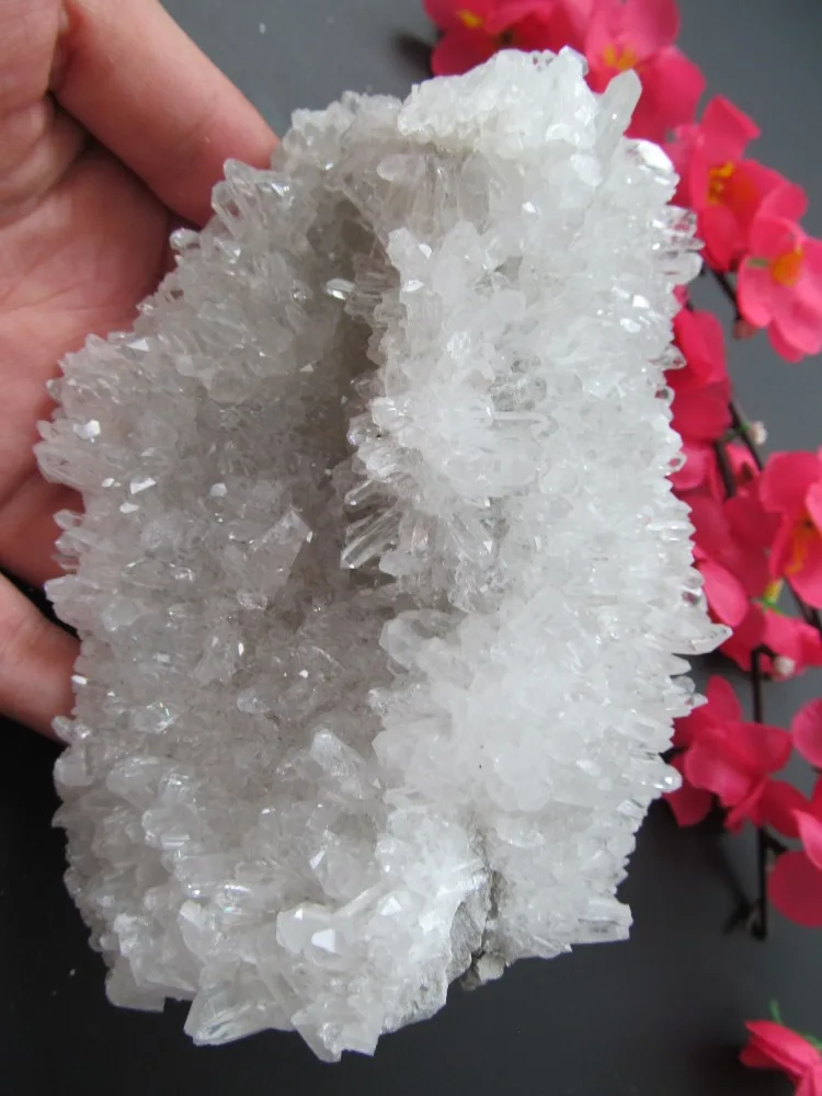 C37 577g Natural White Quartz Flowers Rock Clear Quartz Crystal Clusters Mineral Specimen Furnishing Articles Home Decorations
C37 577g Natural White Quartz Flowers Rock Clear Quartz Crystal Clusters Mineral Specimen Furnishing Articles Home Decorations