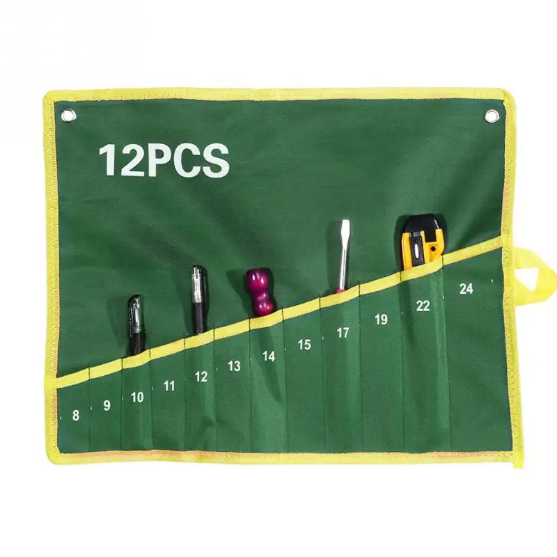 6/8/10/12/14/25 Pockets Spanner Wrench Roll Up Storage Organizer Bag Pouch Double Opening Double Offset Ring Spanner Tool Bag
6/8/10/12/14/25 Pockets Spanner Wrench Roll Up Storage Organizer Bag Pouch Double Opening Double Offset Ring Spanner Tool Bag