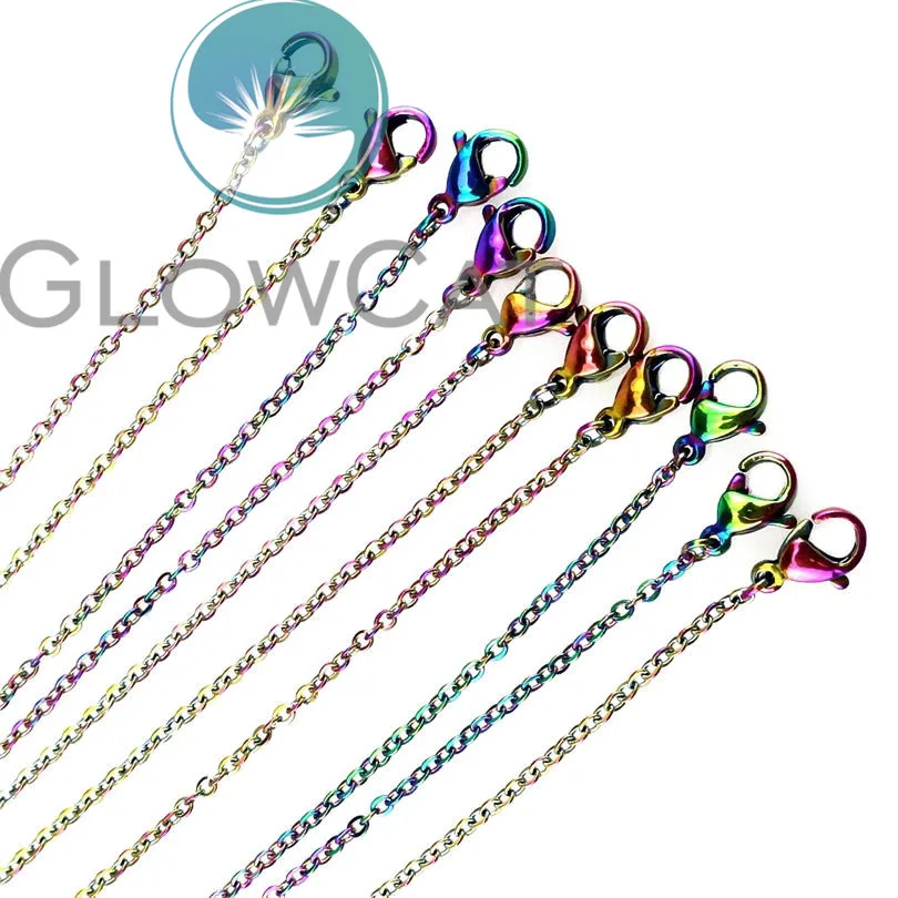 1PC Width 2mm/1.6mm Cut Rolo Link Chain Rainbow/Silver/Black Color Chains Necklaces For Girl Women Men Jewelry Accessories
1PC Width 2mm/1.6mm Cut Rolo Link Chain Rainbow/Silver/Black Color Chains Necklaces For Girl Women Men Jewelry Accessories