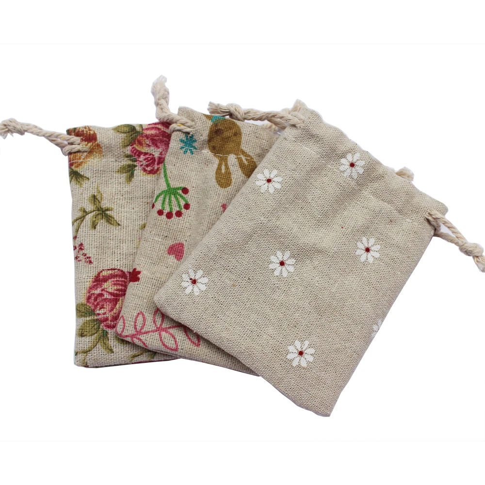 50pcs Printing flower linen bag cotton promotional drawstring bags lovely gift pouch can customize size
50pcs Printing flower linen bag cotton promotional drawstring bags lovely gift pouch can customize size