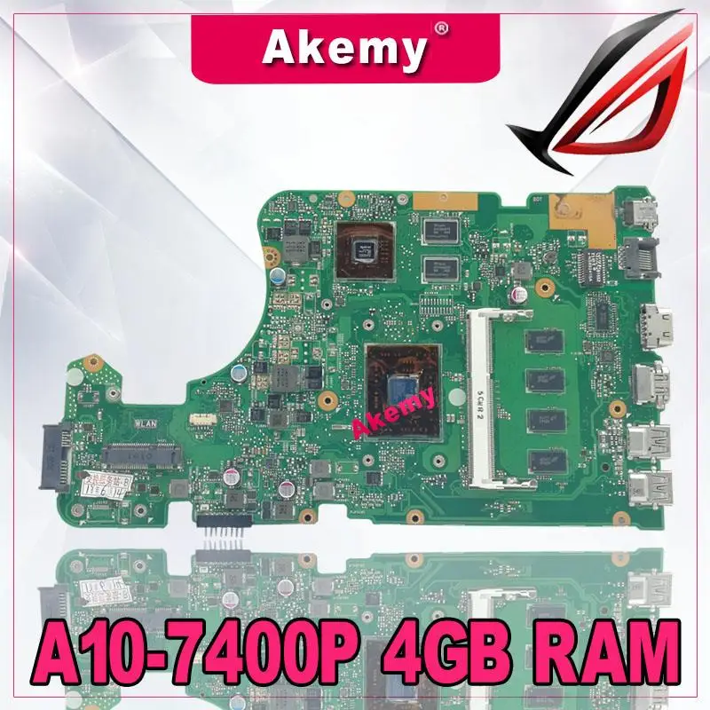 Akemy X555DG X555YI laptop motherboard For Asus X555D A555D X555DG X555Y K555D motherboard A10-7400P 4GB RAM
Akemy X555DG X555YI laptop motherboard For Asus X555D A555D X555DG X555Y K555D motherboard A10-7400P 4GB RAM