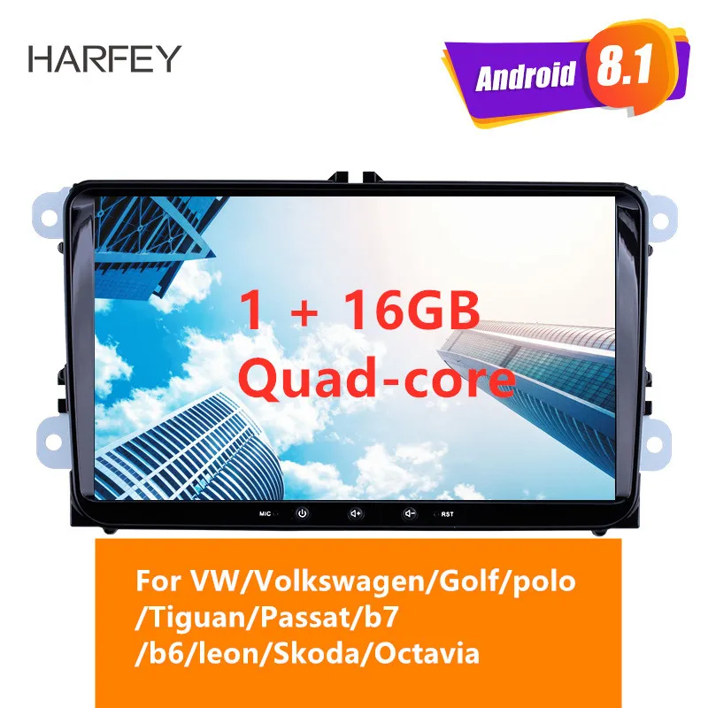 Автомагнитола Harfey мультимедийный плеер 2DIN на Android 8 1 с 9 "экраном GPS для