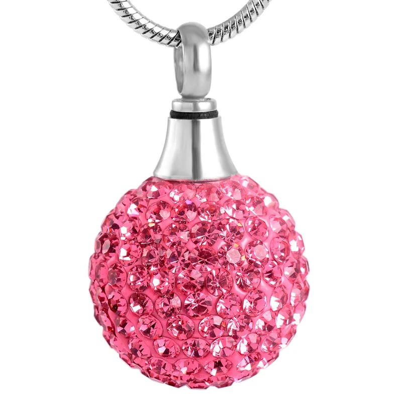 IJD8865 Multi-Colored Crystal Ball Stainless Steel Memorial Urn Necklaces to Put Cremation Ashes-Women Keepsake Gift
IJD8865 Multi-Colored Crystal Ball Stainless Steel Memorial Urn Necklaces to Put Cremation Ashes-Women Keepsake Gift