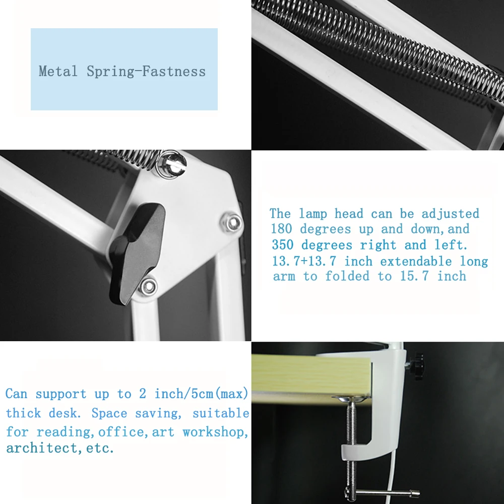 A16 Adjustable LED Office Desk Lamp with Clip 3 Level USB Power Dimmer Flexible Led Table Lamp Study Lamp Eye-caring Table Light
A16 Adjustable LED Office Desk Lamp with Clip 3 Level USB Power Dimmer Flexible Led Table Lamp Study Lamp Eye-caring Table Light